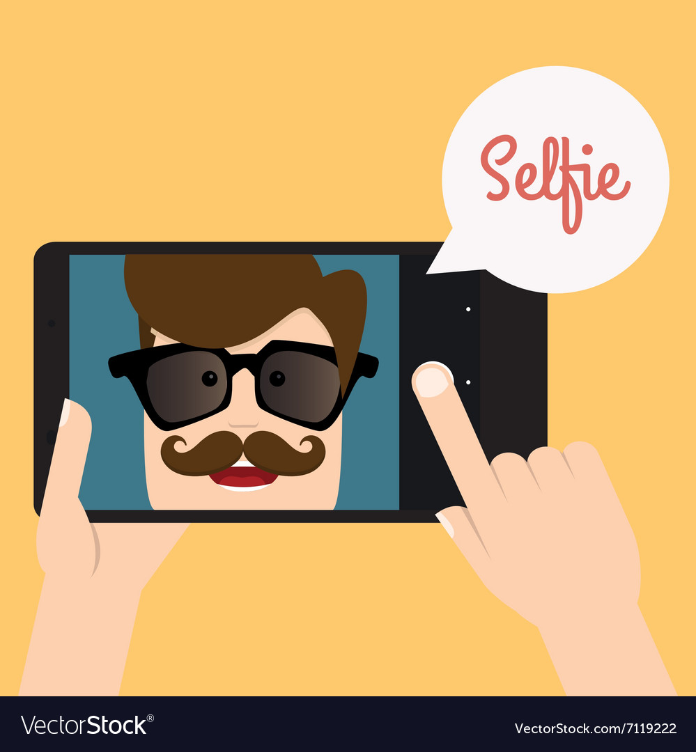 Cute selfie background Royalty Free Vector Image