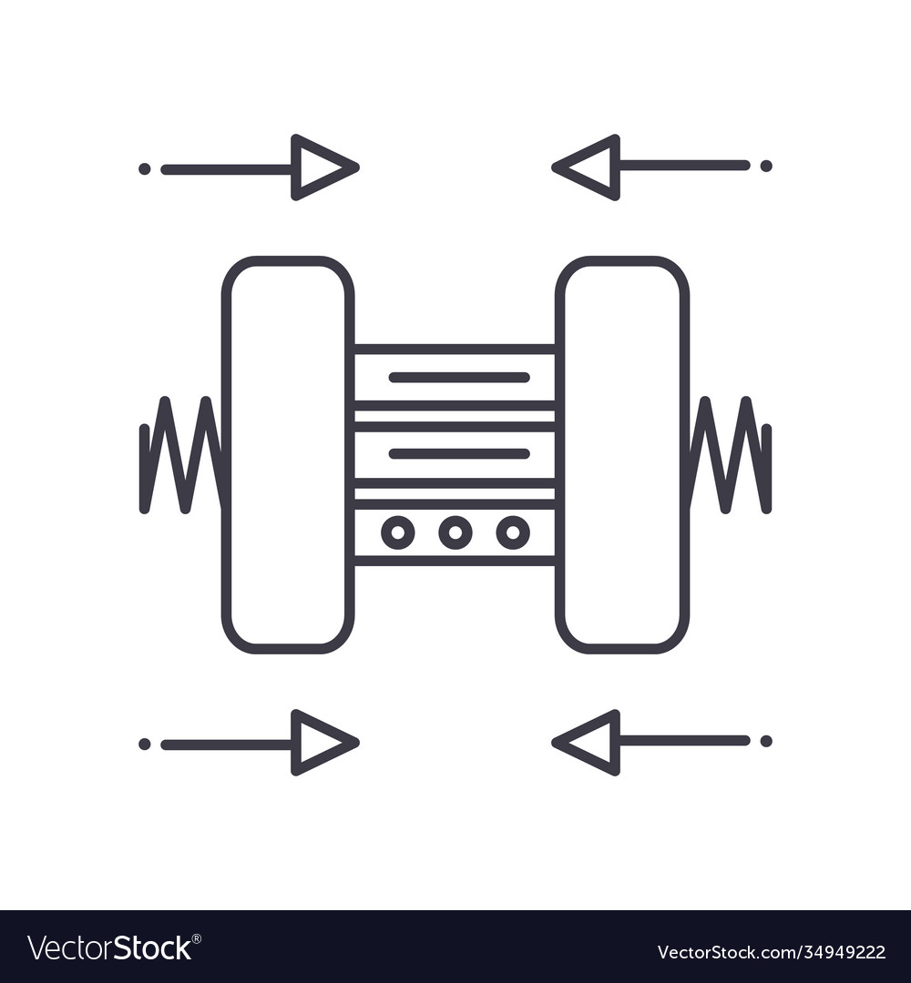 Data compression concept icon linear isolated