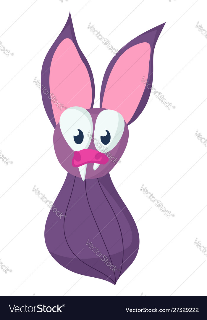 Funny bat on white background