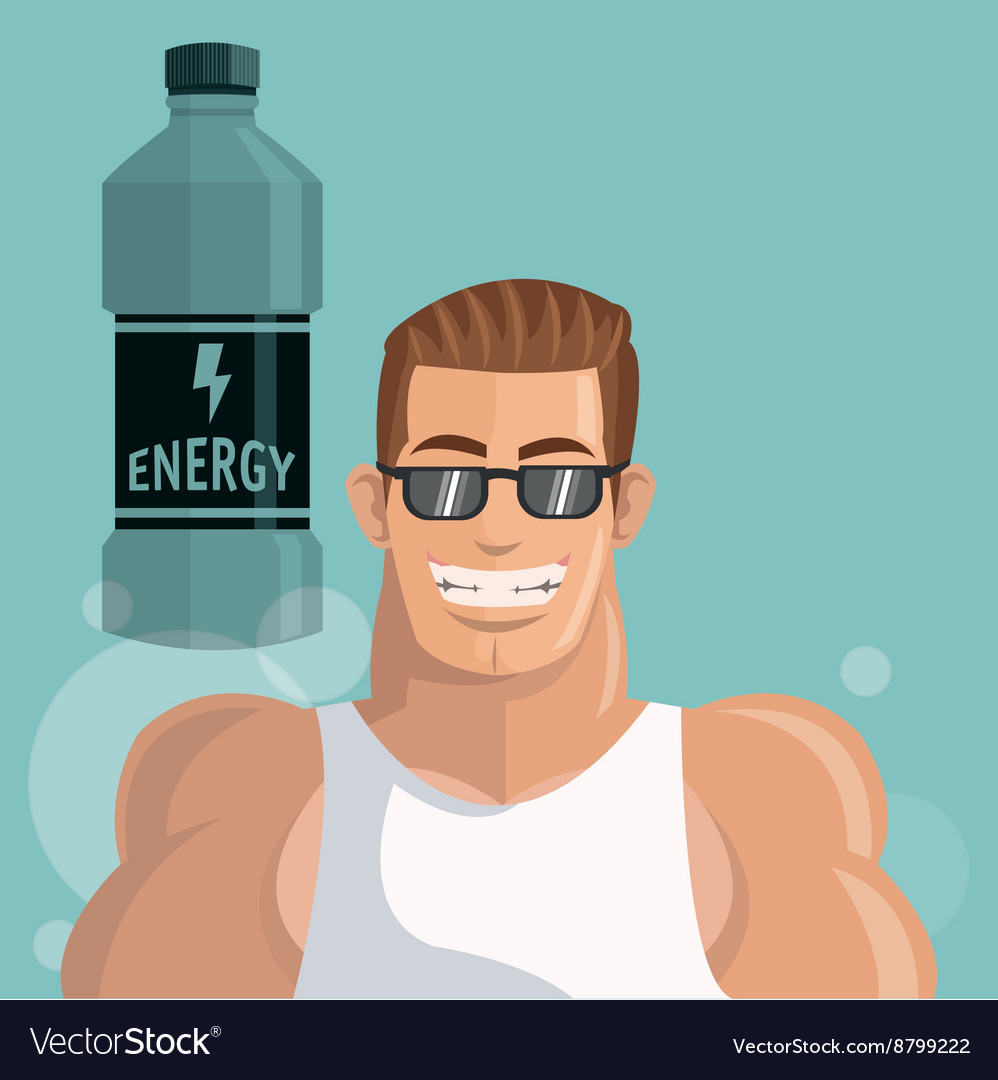 Healthy Lifestyle Cartoon Man Design Royalty Free Vector 2706