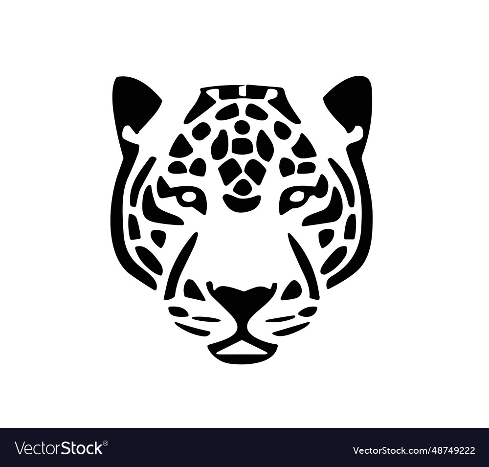 Jaguar head logo tiger design cartoon leopard