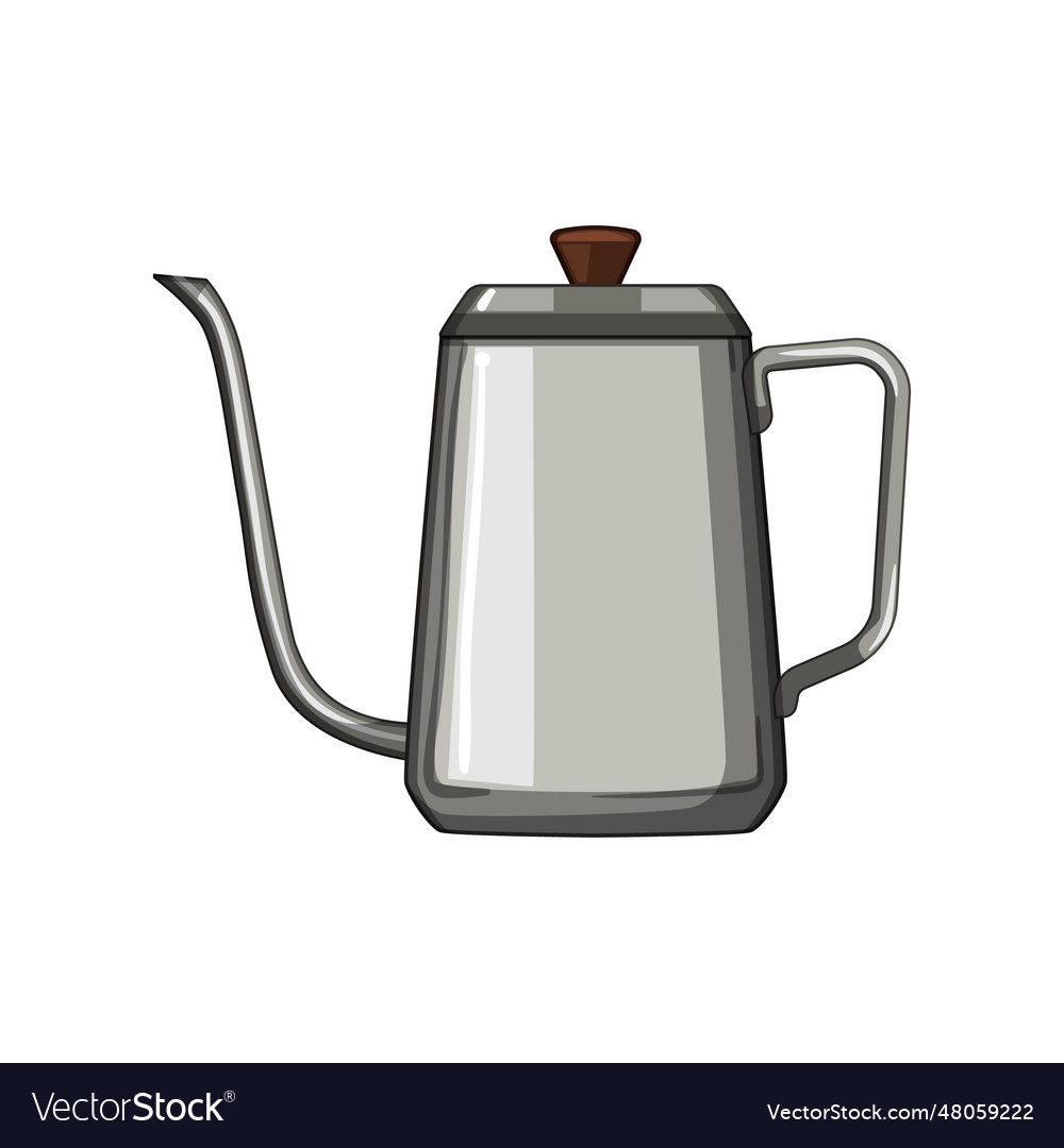 Kitchen steel drip kettle cartoon Royalty Free Vector Image