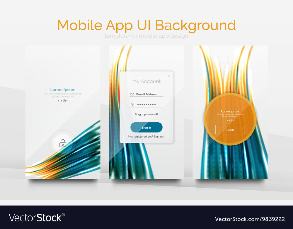 Mobile application interface background design