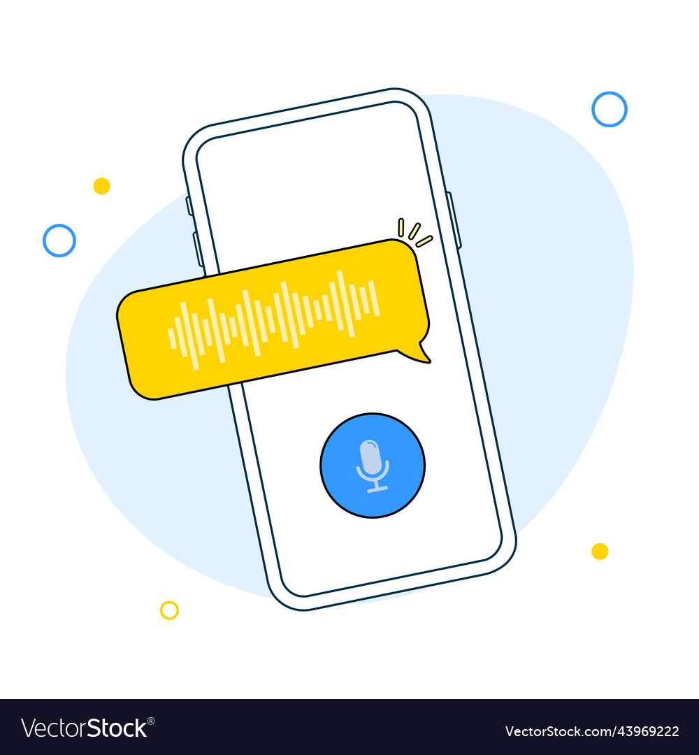 Voice message bubble icon with sound wave vector image Voice message bubble icon with sound wave