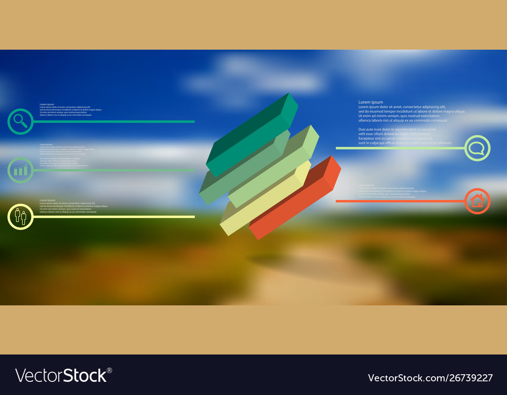 3d infographic template with embossed