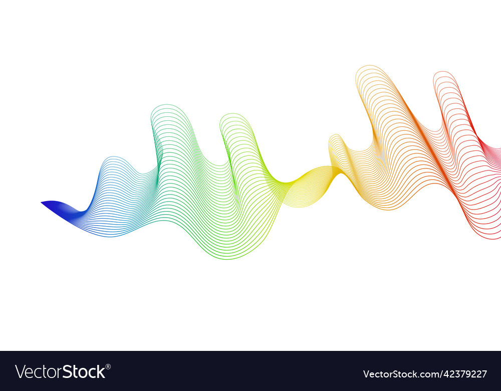 Abstract backdrop with wave gradient lines