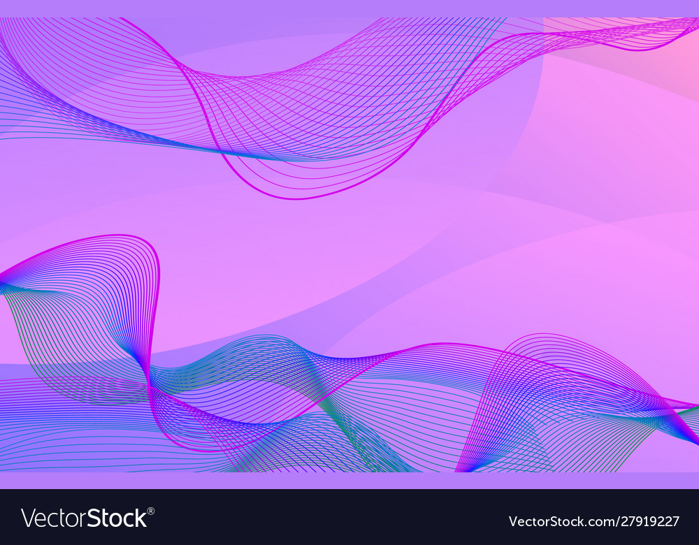 Background template design with pink wavy lines