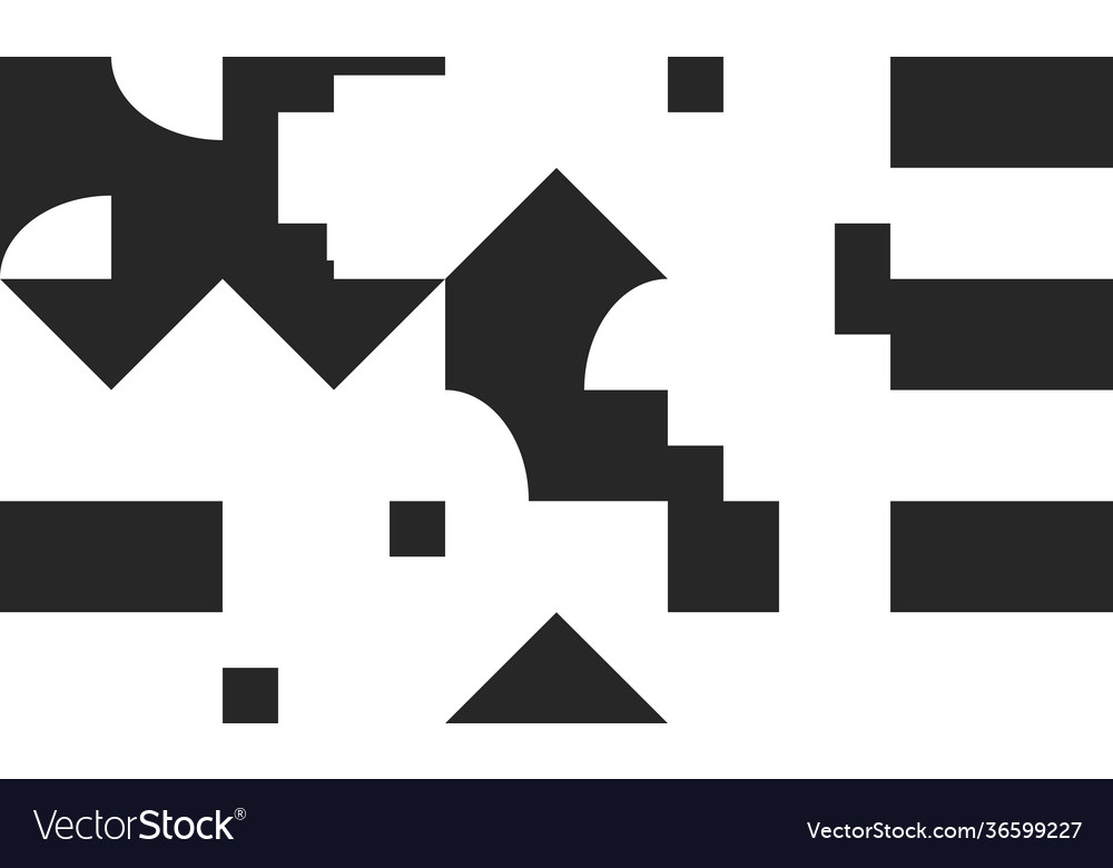 Black and white abstract pattern design vector image Black and white abstract pattern design