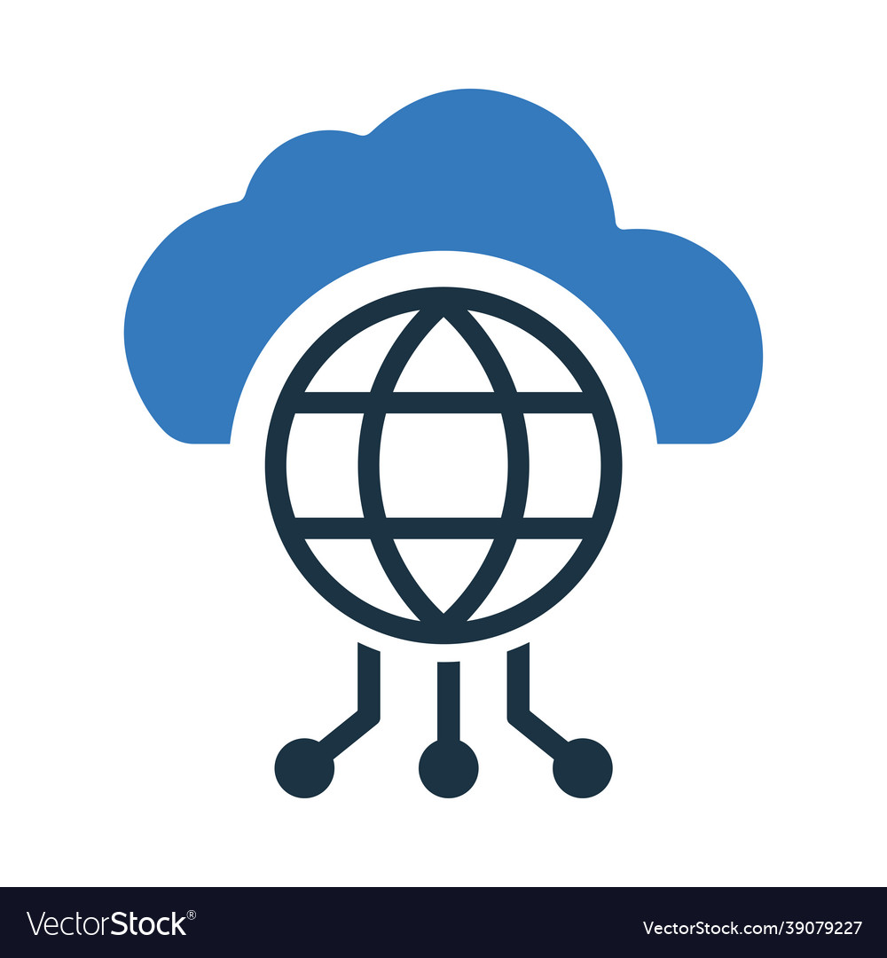 Cloud communication connect icon simple editable