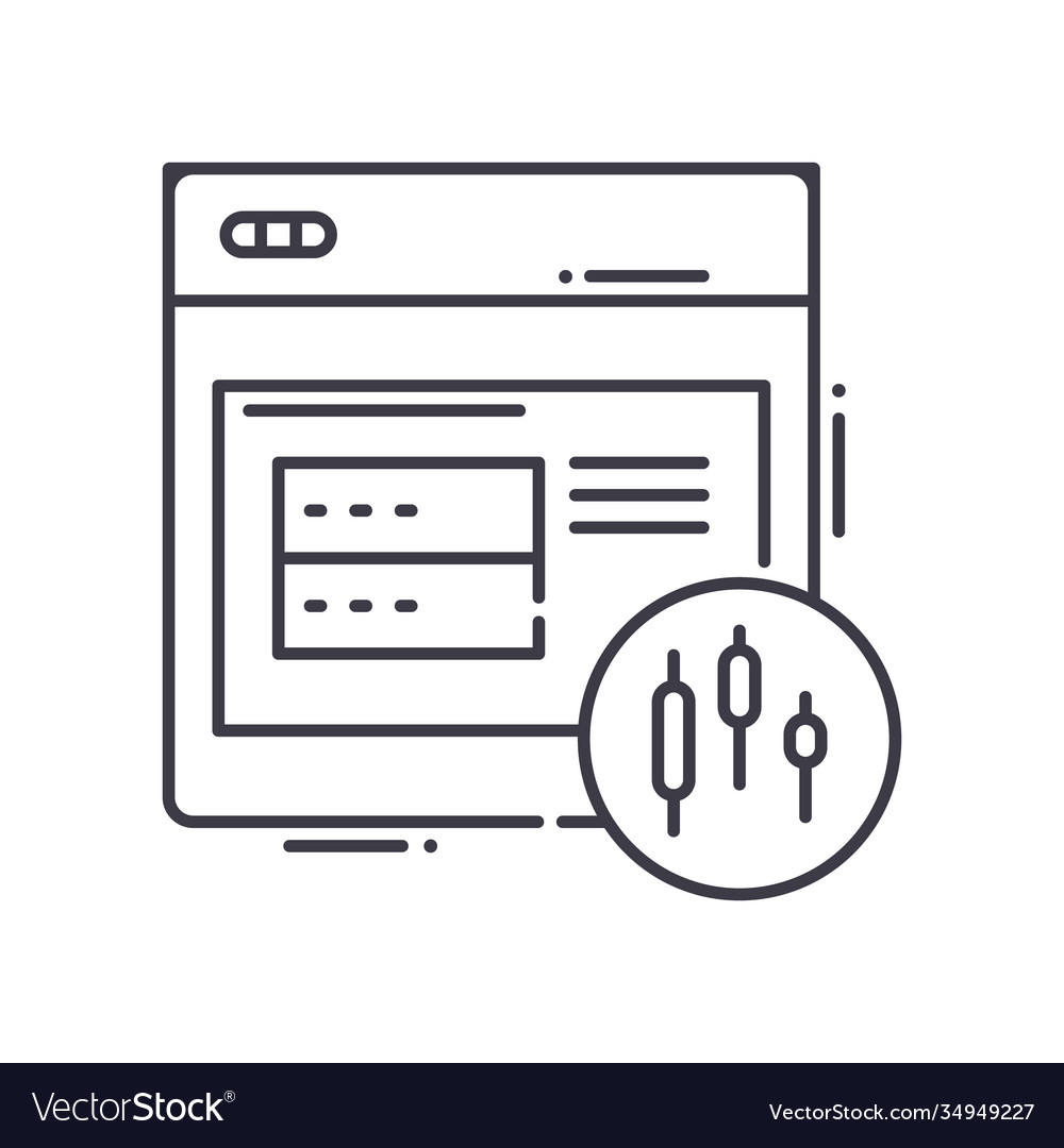 Data Control Concept Icon Linear Isolated Vector Image