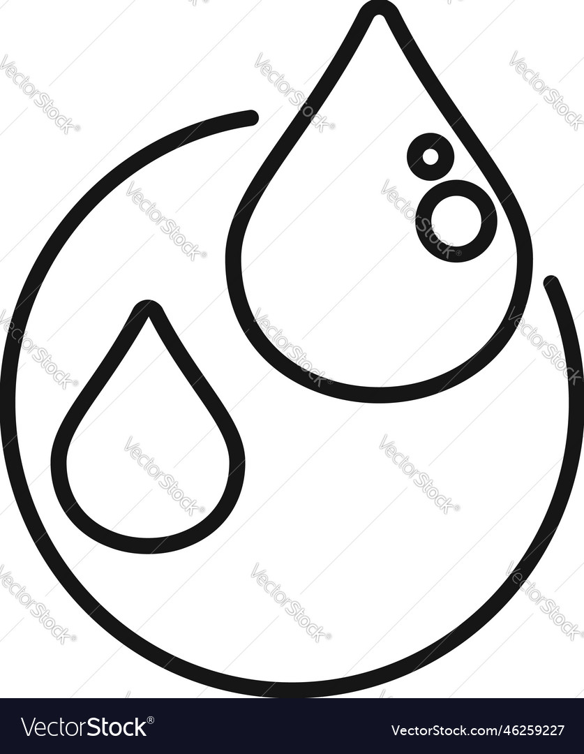 Lab blood test icon outline covid Royalty Free Vector Image