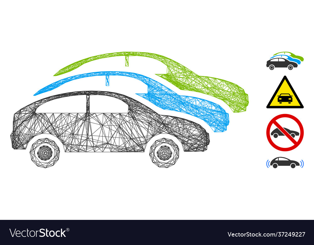 Linear traffic cars mesh