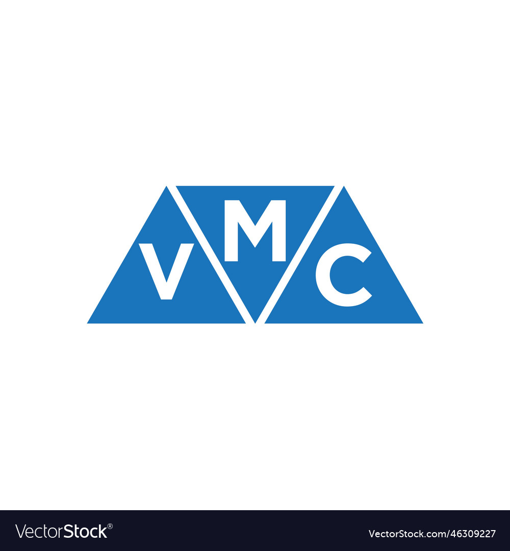 Mvc abstract initial logo design on white