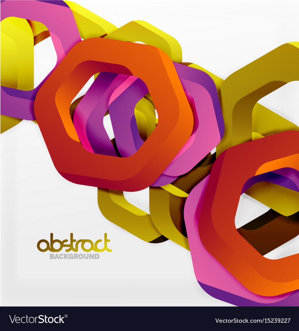 Overlapping hexagons design background
