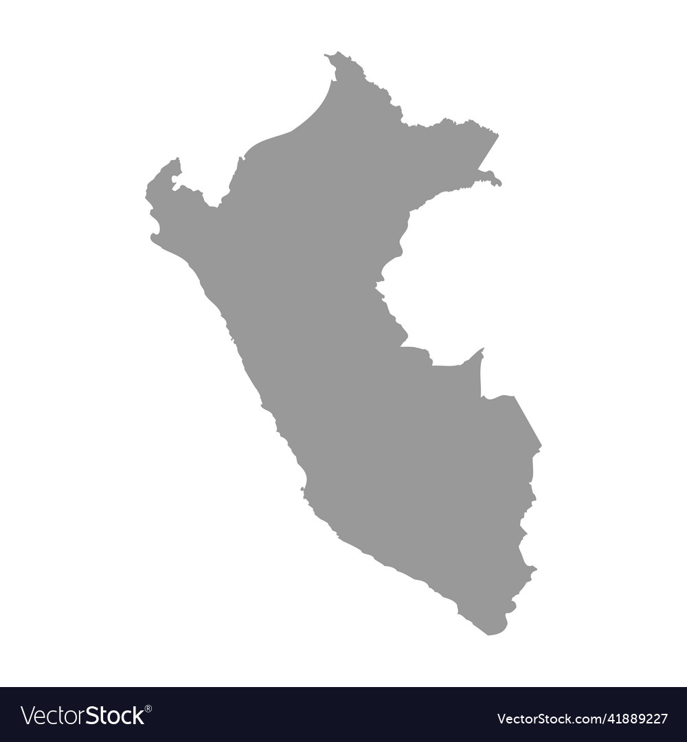 Peru country map silhouette Royalty Free Vector Image