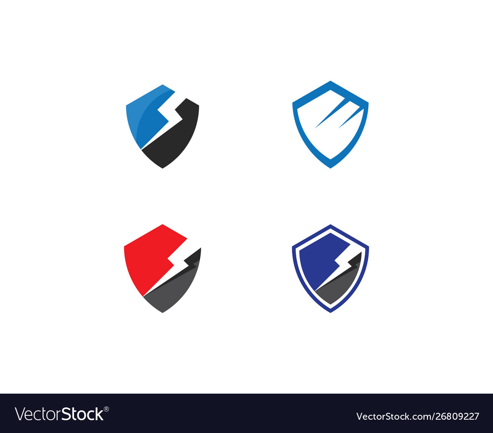 Power shield logo template Royalty Free Vector Image