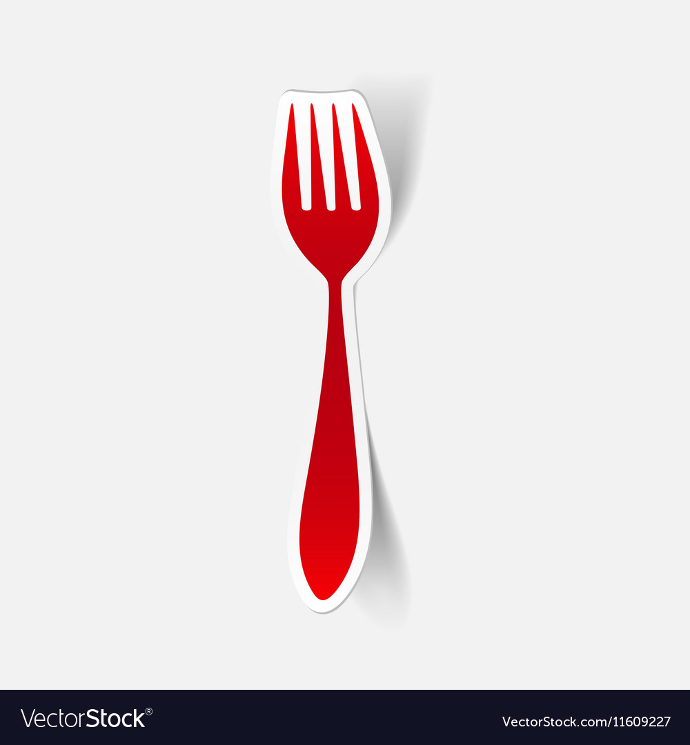 Realistic design element fork