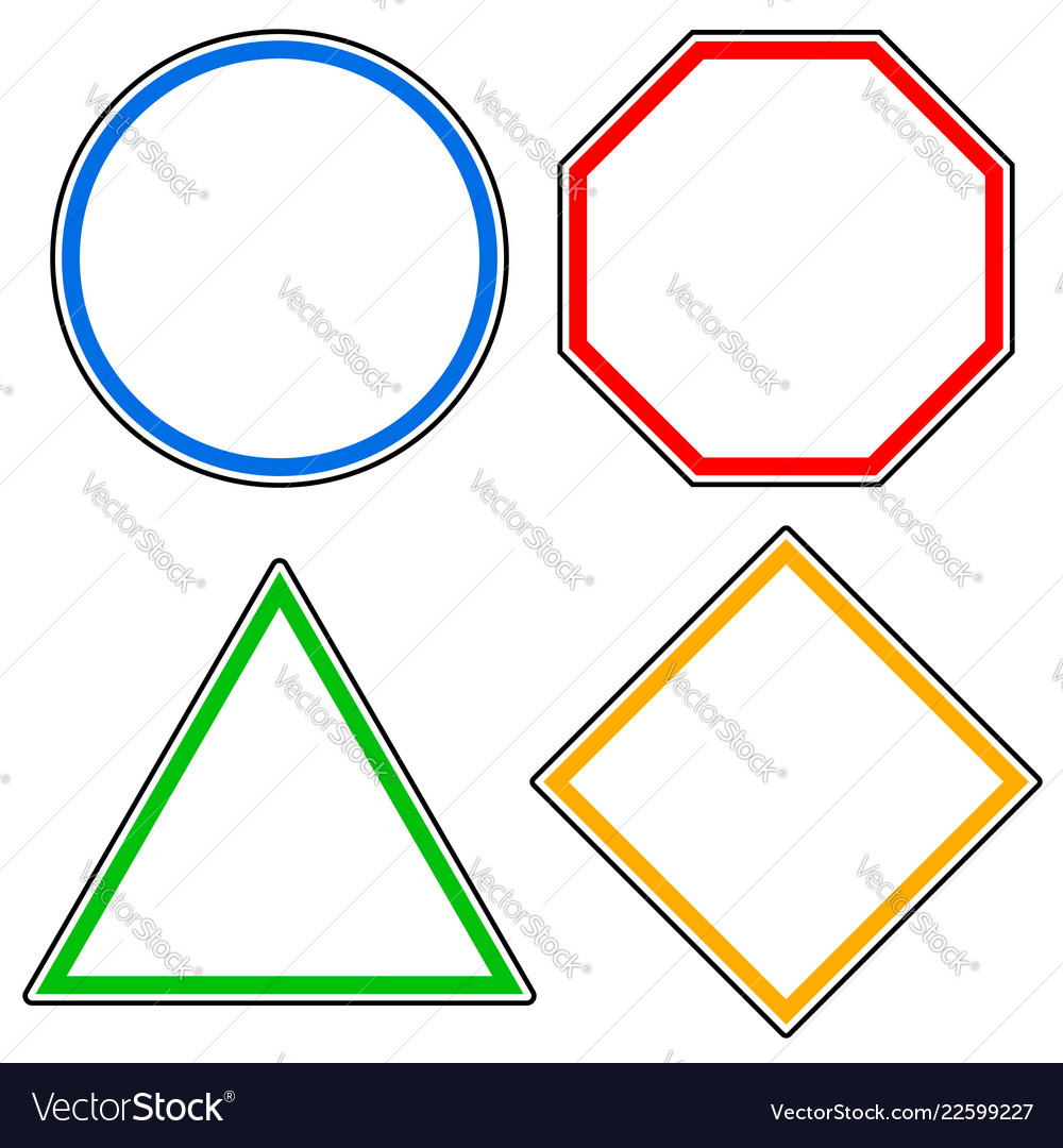 set of roadsigns circle