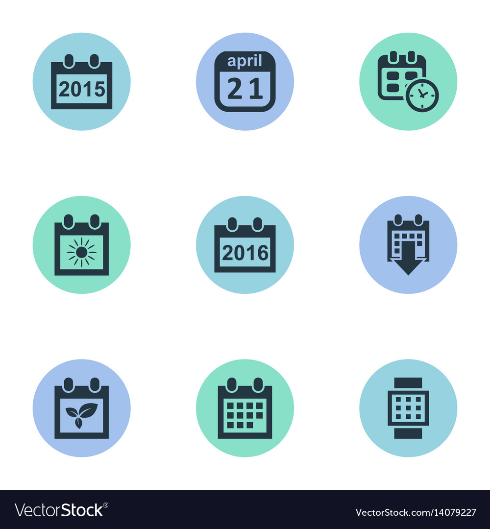 Set of simple date icons