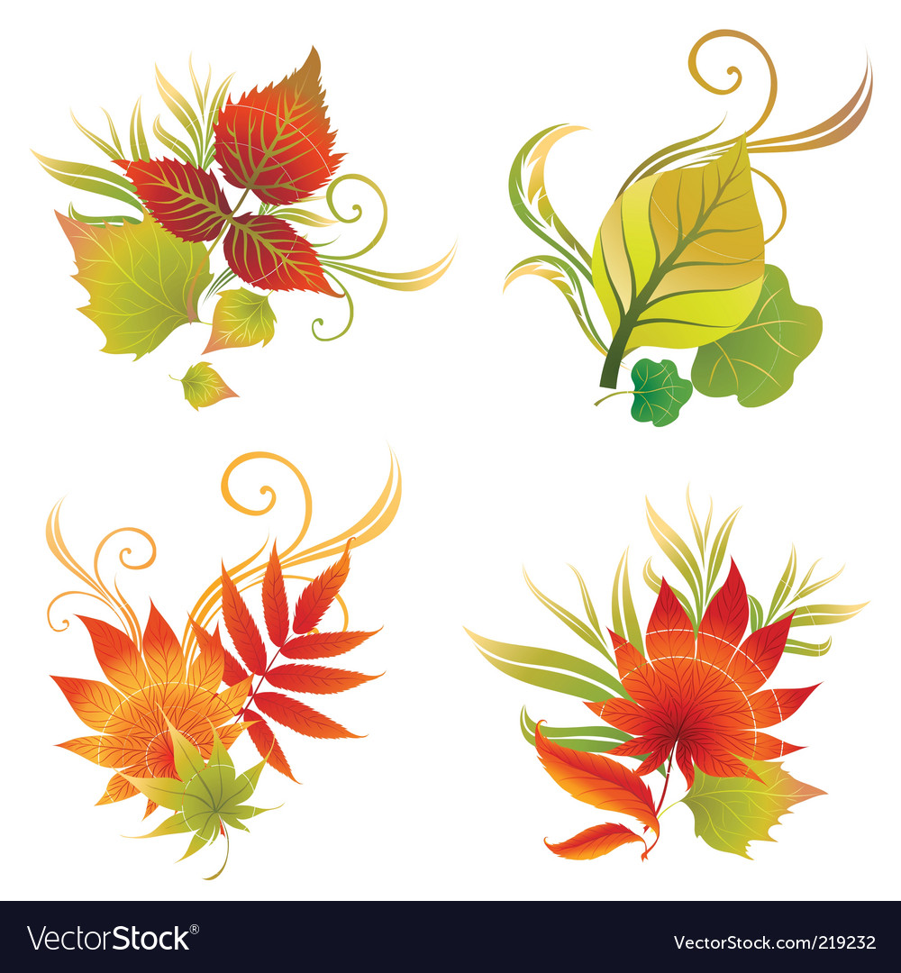 Autumn leaves Royalty Free Vector Image - VectorStock