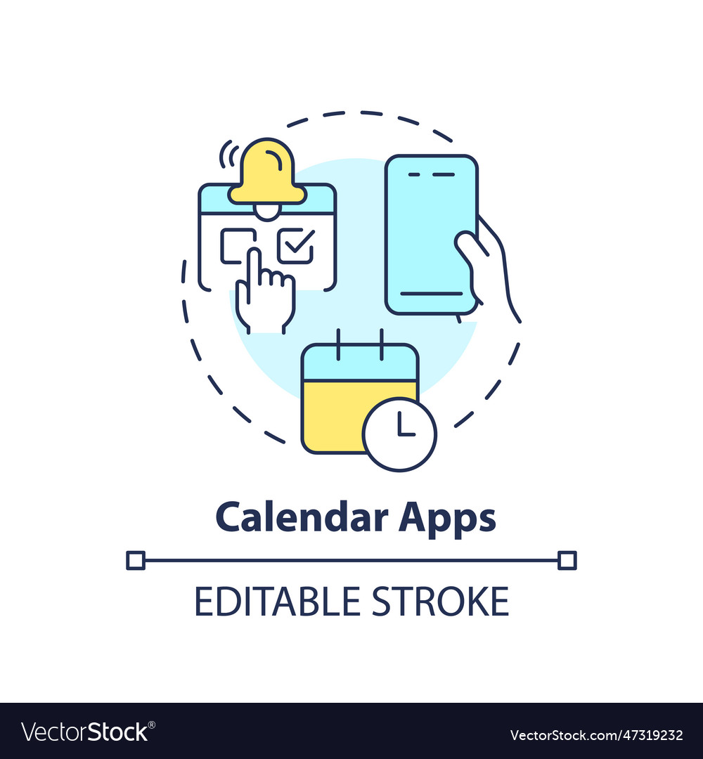 Calendar apps concept icon