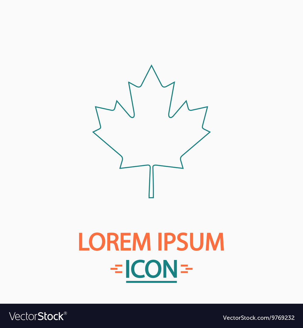 Canadian leaf computer symbol