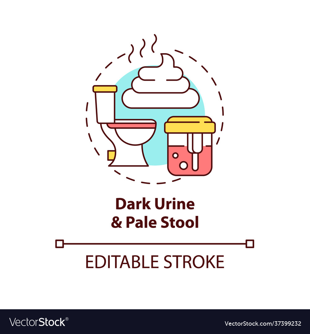 Dark Urine And Pale Stool Concept Icon Vector 37399232 