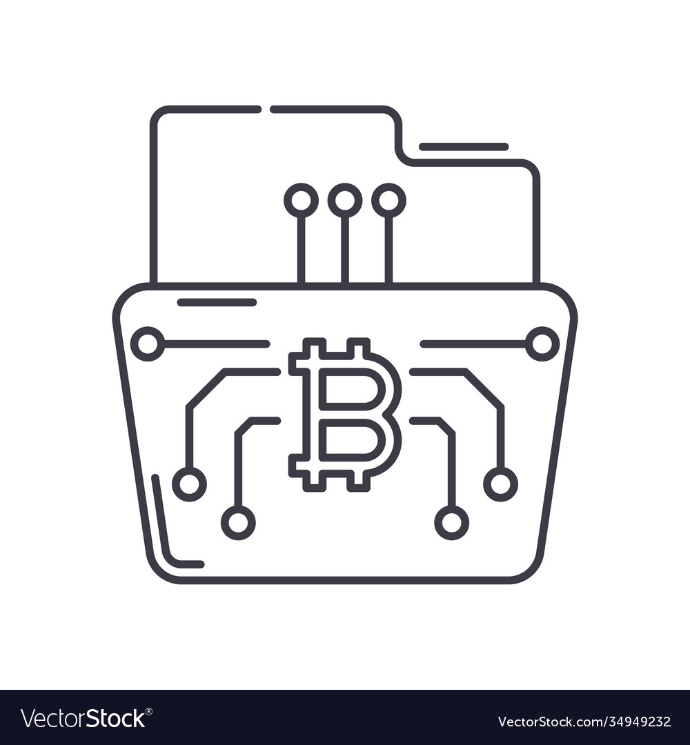 Data icon linear isolated thin line
