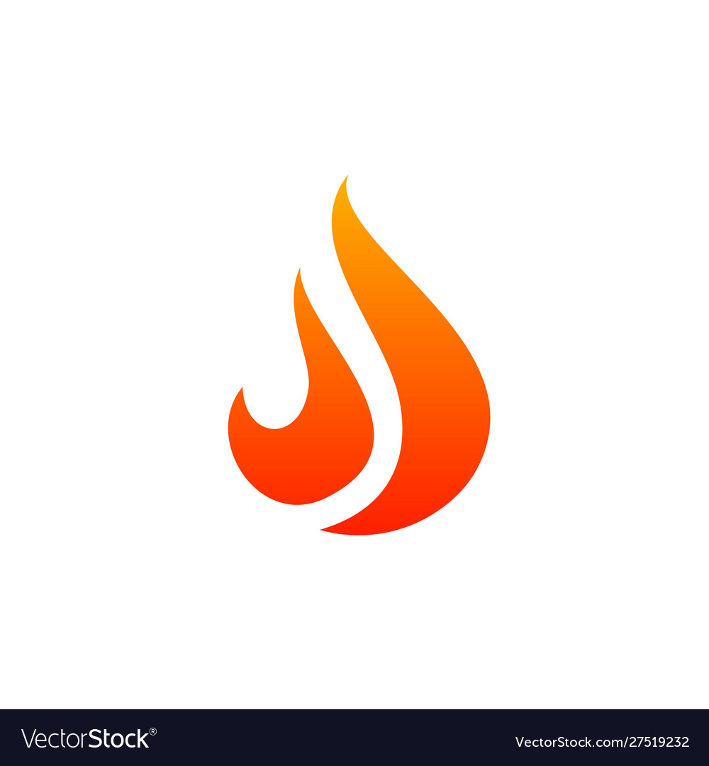 Fire logo flame design template icon symbol Vector Image Fire logo flame design template icon symbol