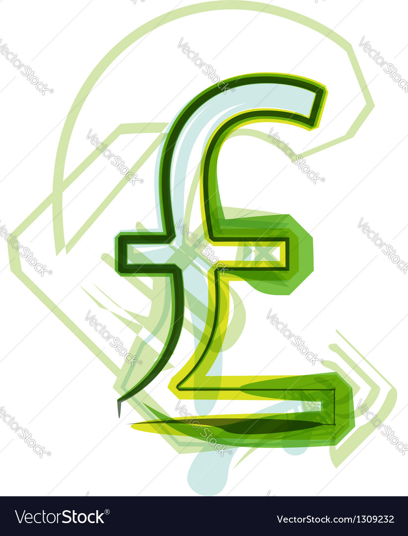 Green letter symbol