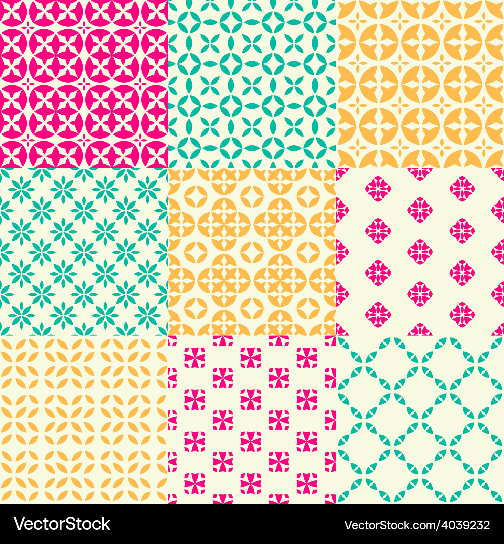 Pattern set Royalty Free Vector Image - VectorStock