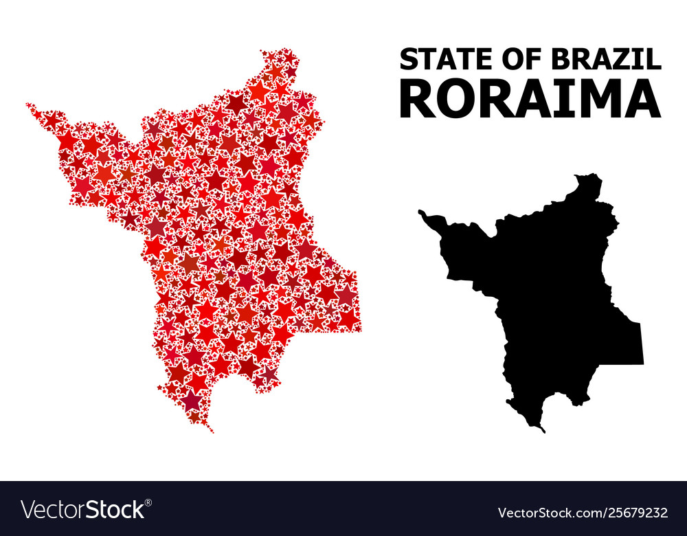 Red star pattern map roraima state