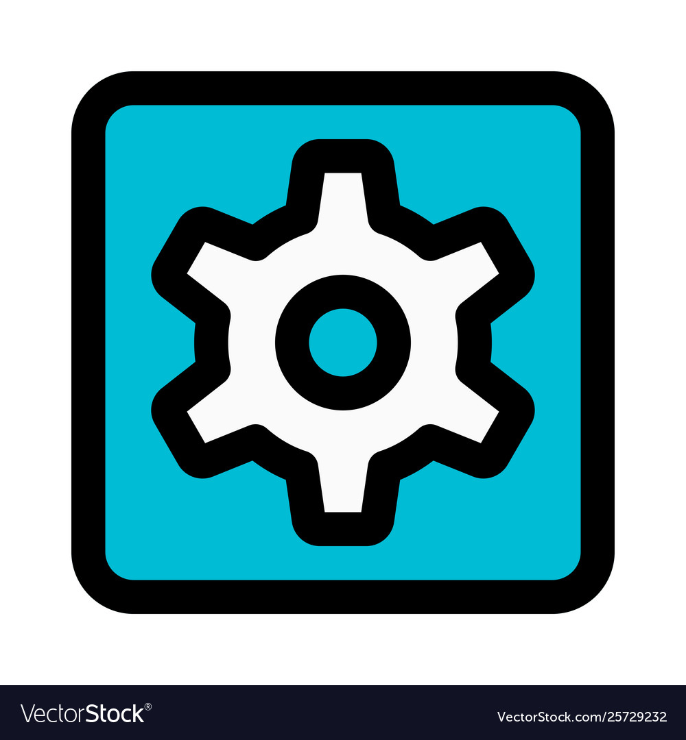 Setting cog wheel menu button isolated in while