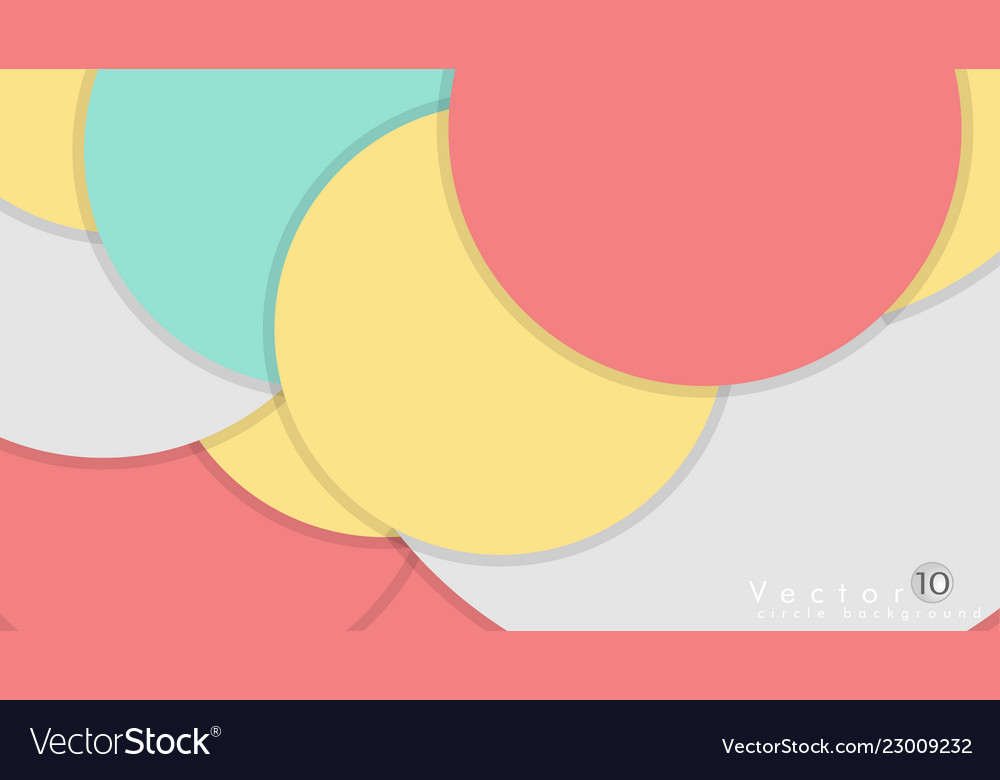 Simple and colorful circles background design vector image Simple and colorful circles background design