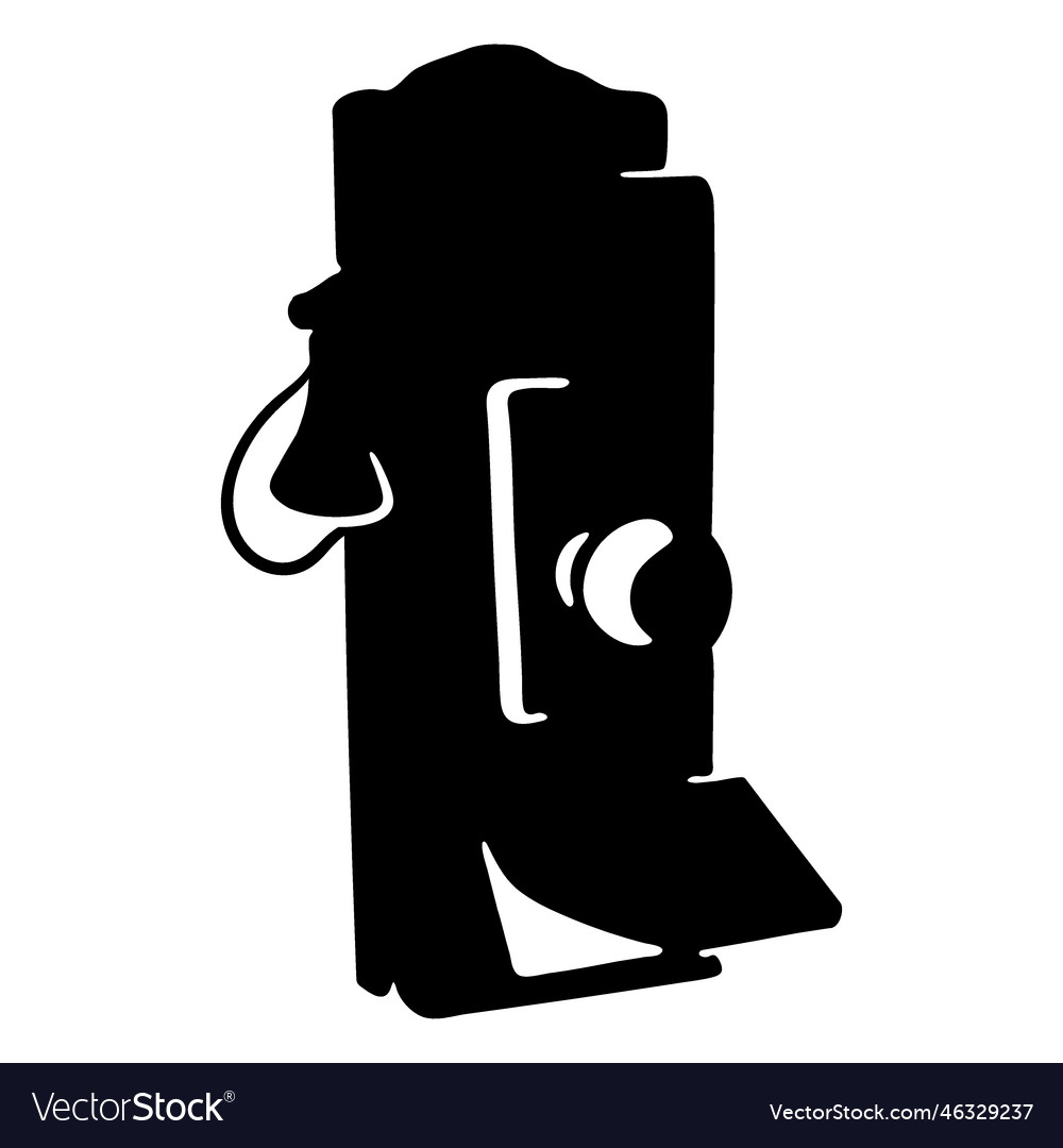 Antique phone cut out Royalty Free Vector Image