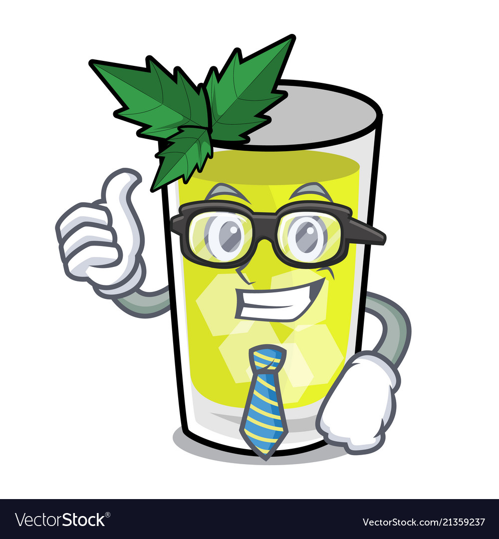 Businessman mint julep character cartoon