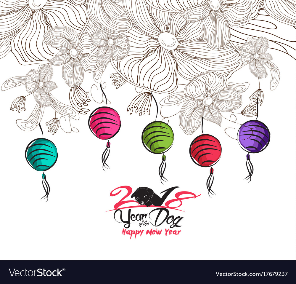 Chinese new year 2018 - plum blossom background