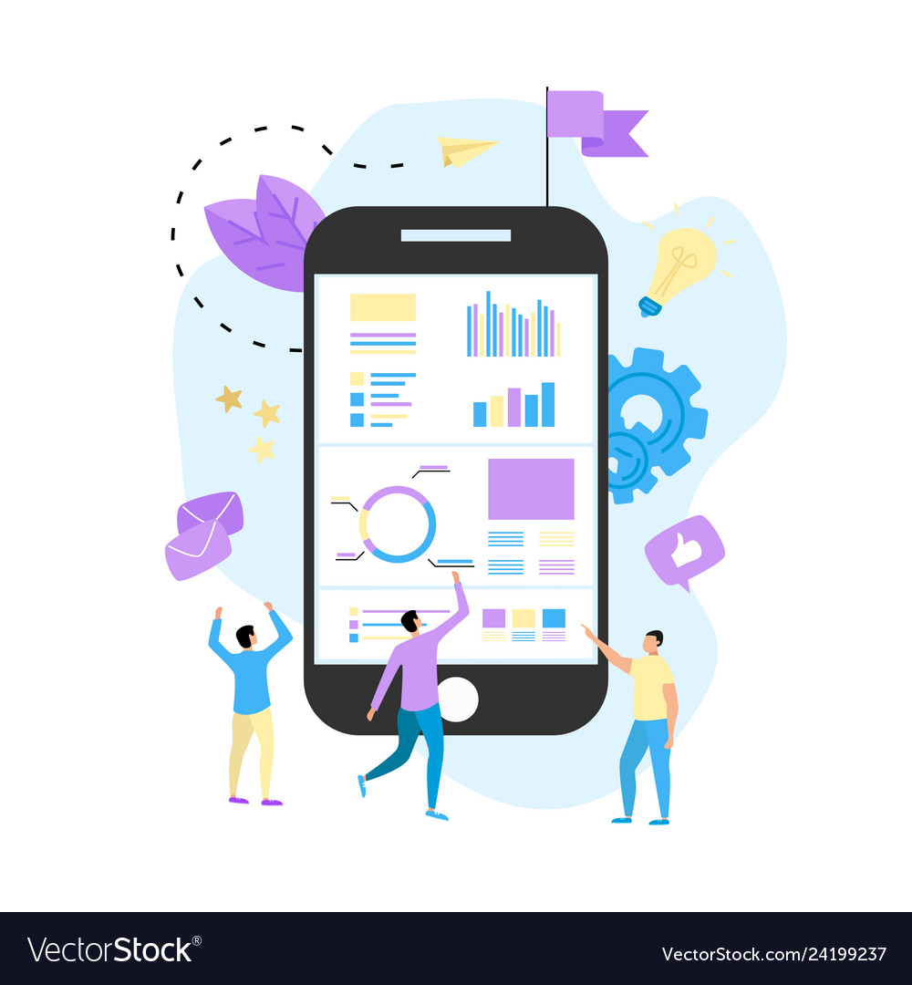 Data analysis design concept vector image Data analysis design concept