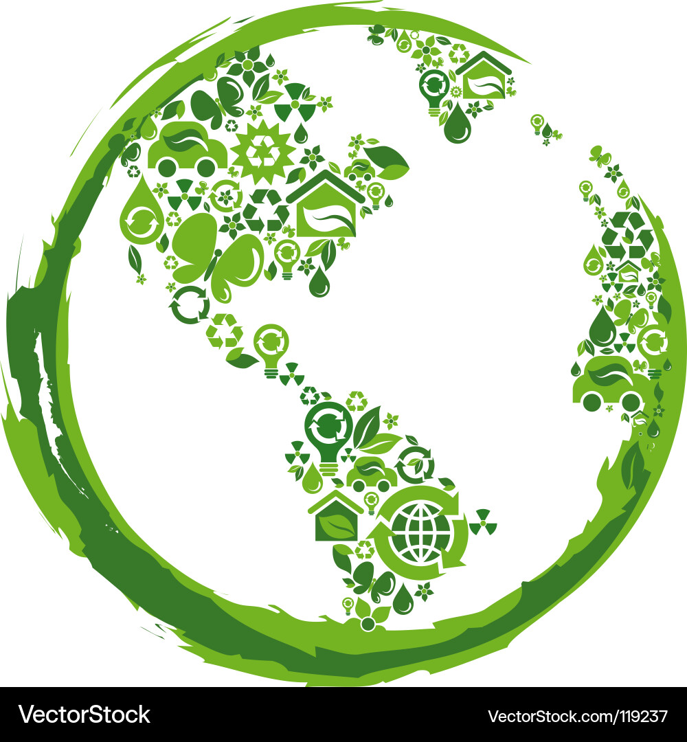 Eco planet Royalty Free Vector Image - VectorStock