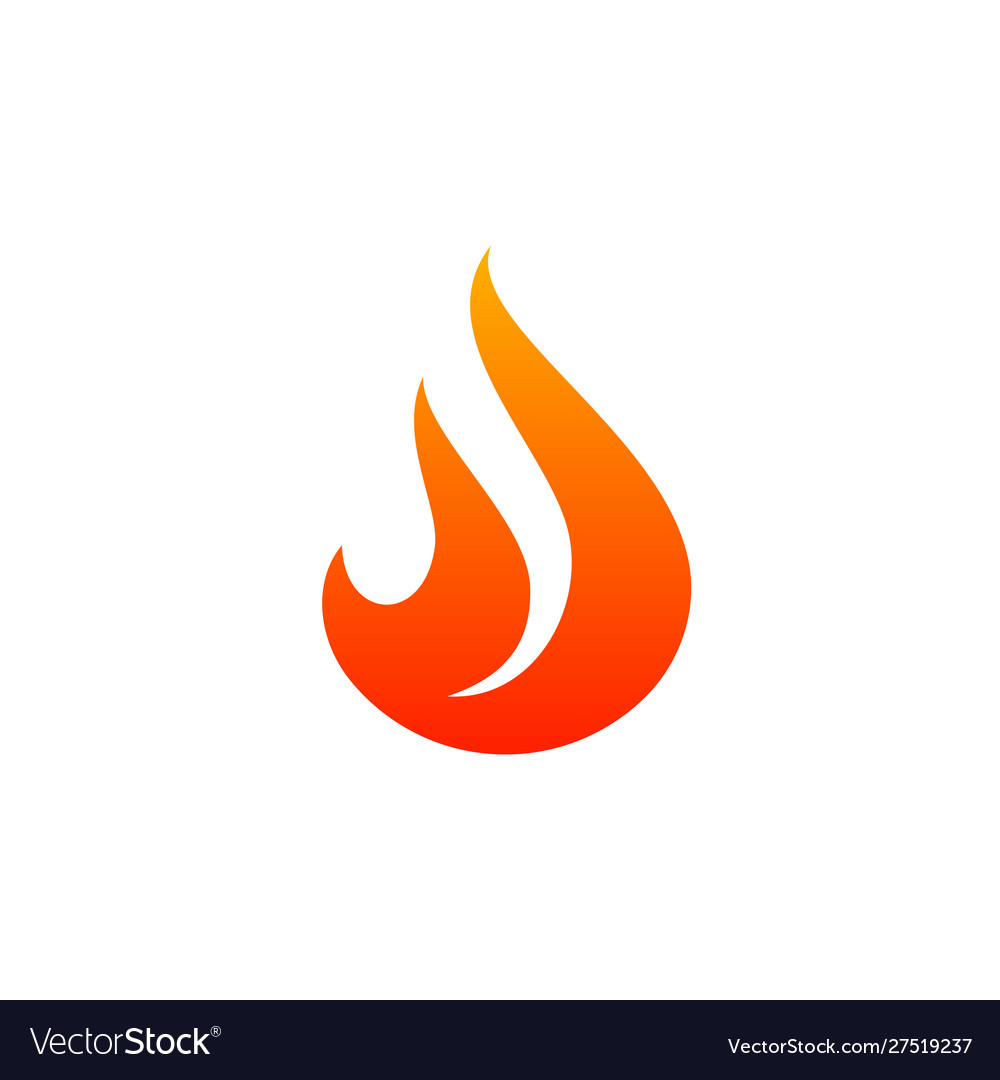 Fire logo flame logo design template icon symbol Vector Image