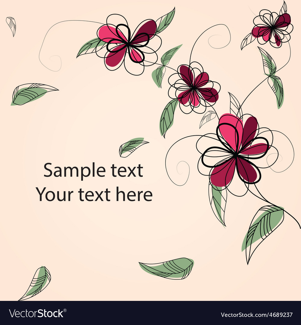 Floral bg mit Mustertext