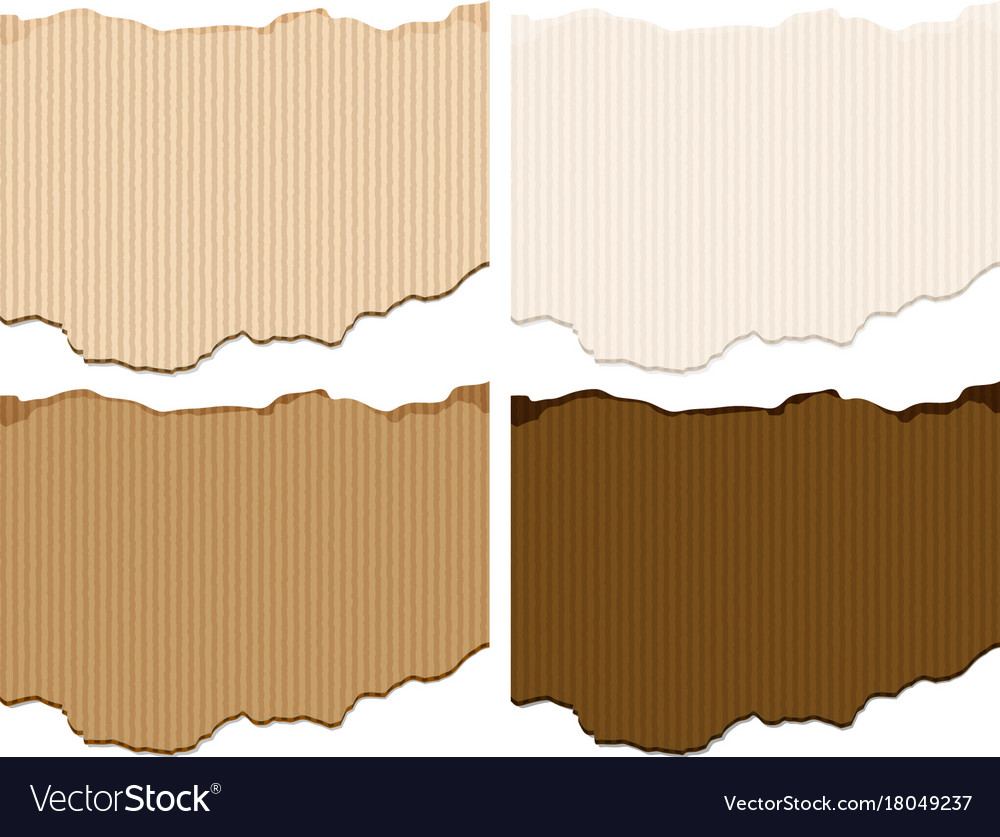 Four shades of brown cardboard paper templates