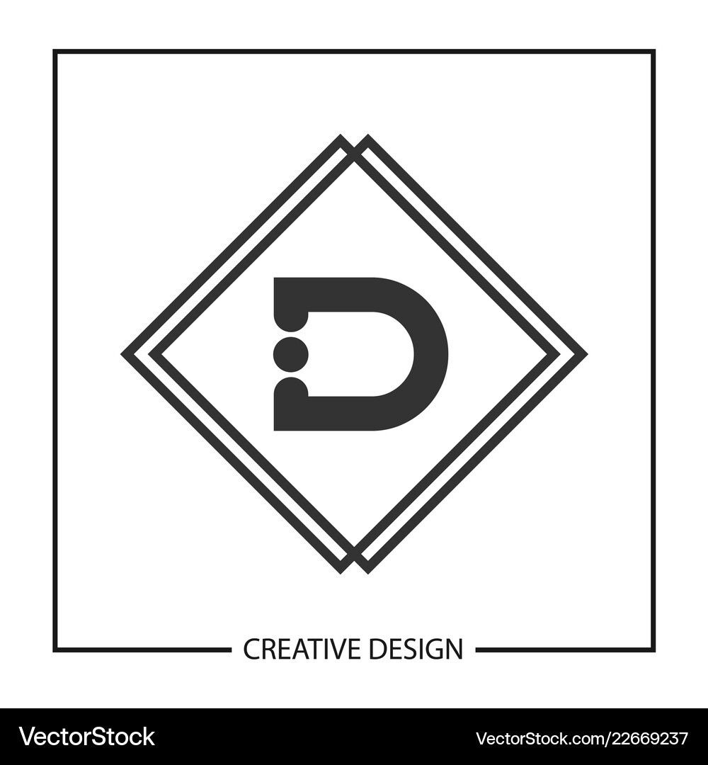 Initial letter d logo template design Royalty Free Vector