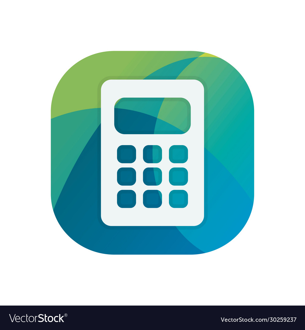 Isolated calculator block flat style icon