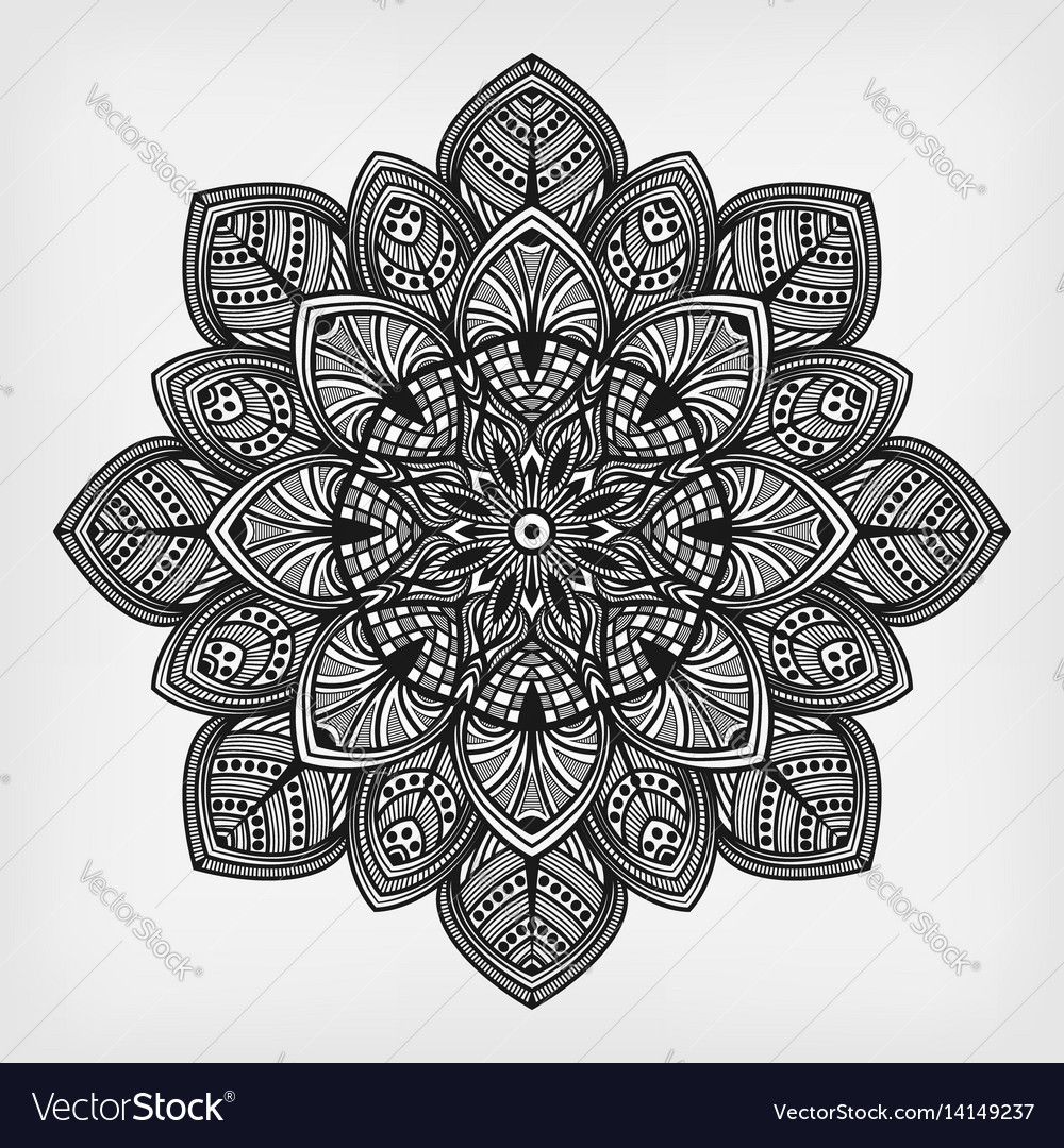 Monochrome Mandala Ornament