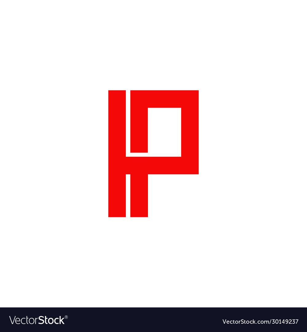 P letter initial logo design Royalty Free Vector Image