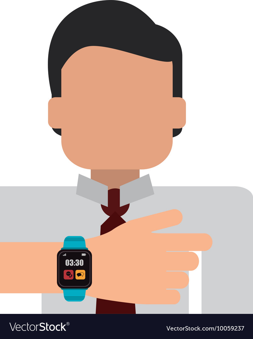 Person using smart watch icon