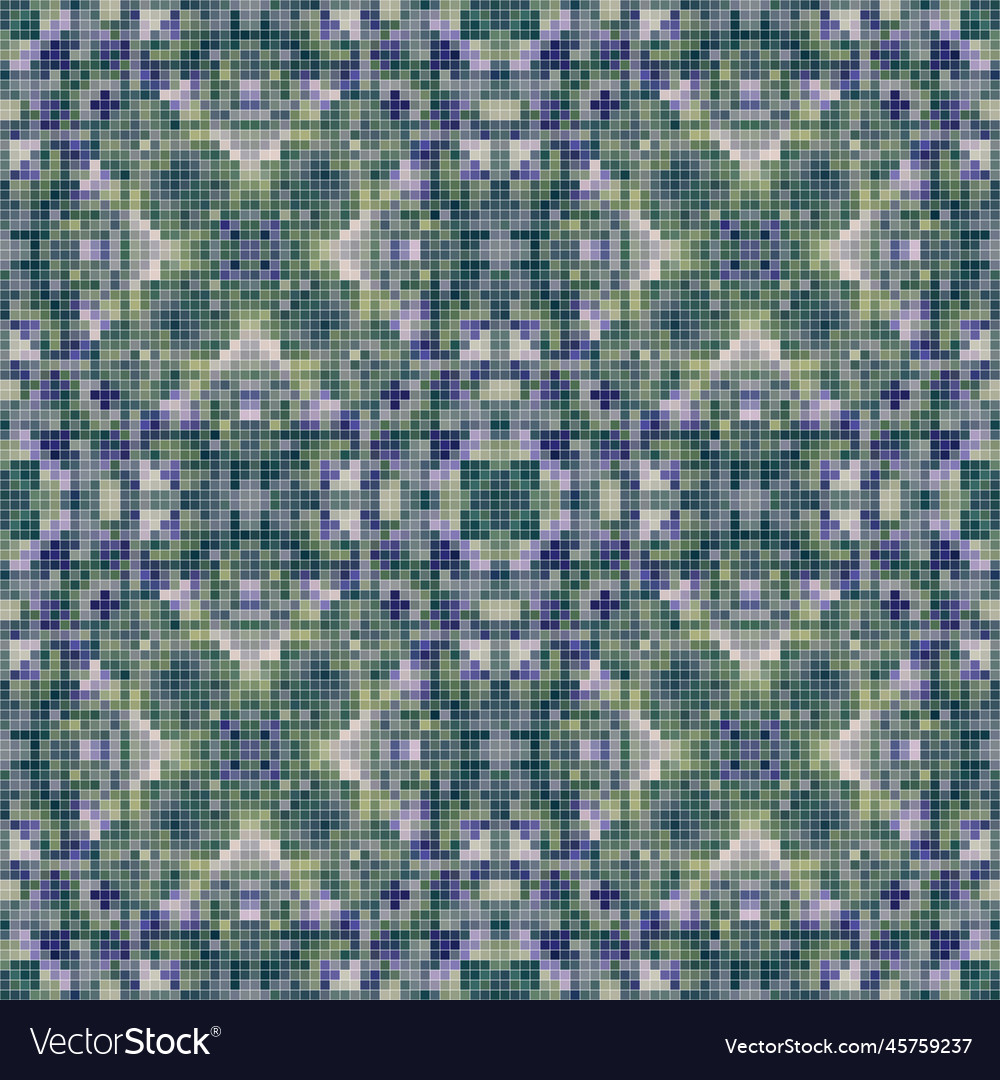 Pixel mosaic seamless pattern design repeat vector image Pixel mosaic seamless pattern design repeat