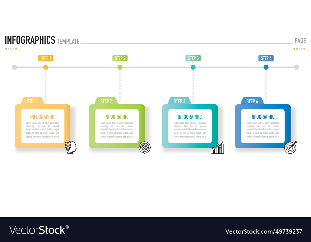 Rectangular folder infographic for business