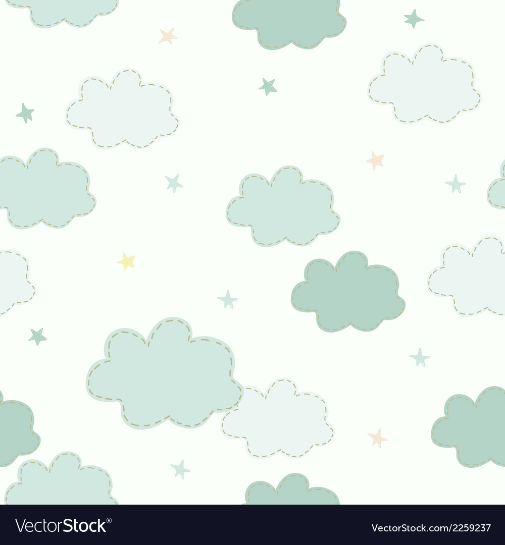 Seamless pattern with clouds